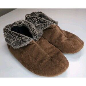 Dearfoams Slide On Tan Broen Slippers Women's Size 7-8